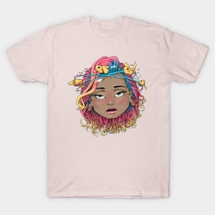 Reva Prisma knocked out face emoji T-Shirt